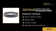 OCTAVE Men's Black Stainless Steel