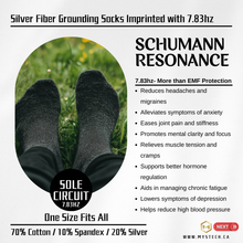 Load image into Gallery viewer, **NEW** Sole Circuit Grounding Socks – Silver Fiber &amp; 7.83Hz Resonance
