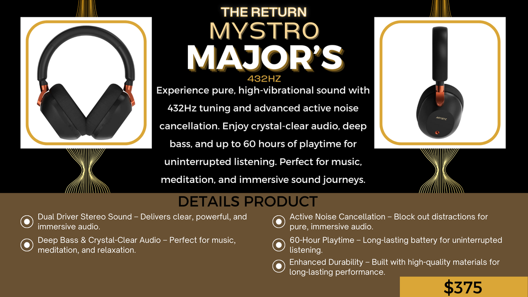 **NEW** Mystro Major 432Hz Wireless Headphones