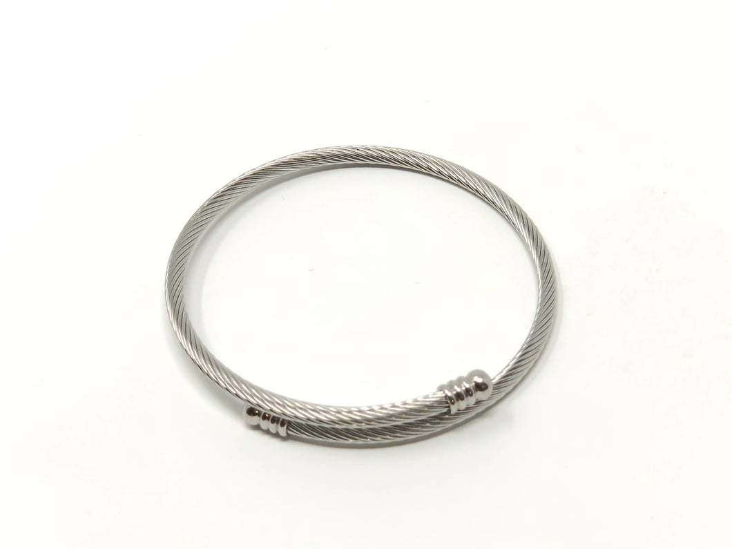 Cable Expanding Bracelet Thin — Stainless Steel