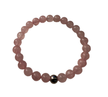 Load image into Gallery viewer, Fancy Mineral Stretch Bracelet — Rose Quartz
