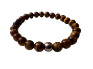 Fancy Mineral Stretch Bracelet — Tigers Eye