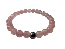 Load image into Gallery viewer, Fancy Mineral Stretch Bracelet — Rose Quartz
