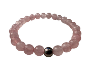 Fancy Mineral Stretch Bracelet — Rose Quartz