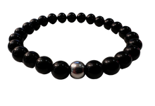 Load image into Gallery viewer, Fancy Mineral Stretch Bracelet — Rainbow Obsidian
