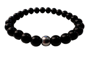 Fancy Mineral Stretch Bracelet — Rainbow Obsidian
