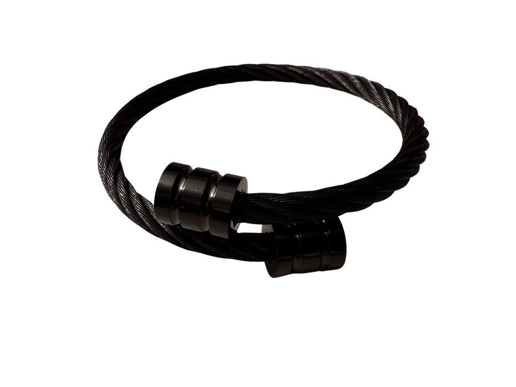 **NEW** Cable Expanding Bracelet Thick - Black