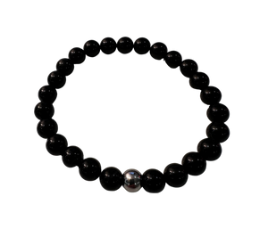 Fancy Mineral Stretch Bracelet — Rainbow Obsidian