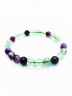 Fancy Mineral Stretch Bracelet — Rainbow Fluorite