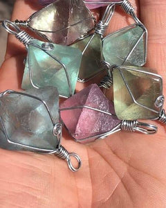 Fluorite Octahedron Air Alchemy Wire Wrap