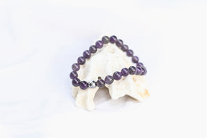 Fancy Mineral Stretch Bracelet — Amethyst