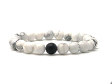 Load image into Gallery viewer, Fancy Mineral Stretch Bracelet — Howlite
