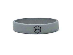 Silver Lightning Silicone Band