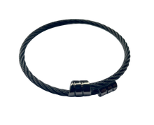 Load image into Gallery viewer, Cable Expanding Bracelet Thin -- Black
