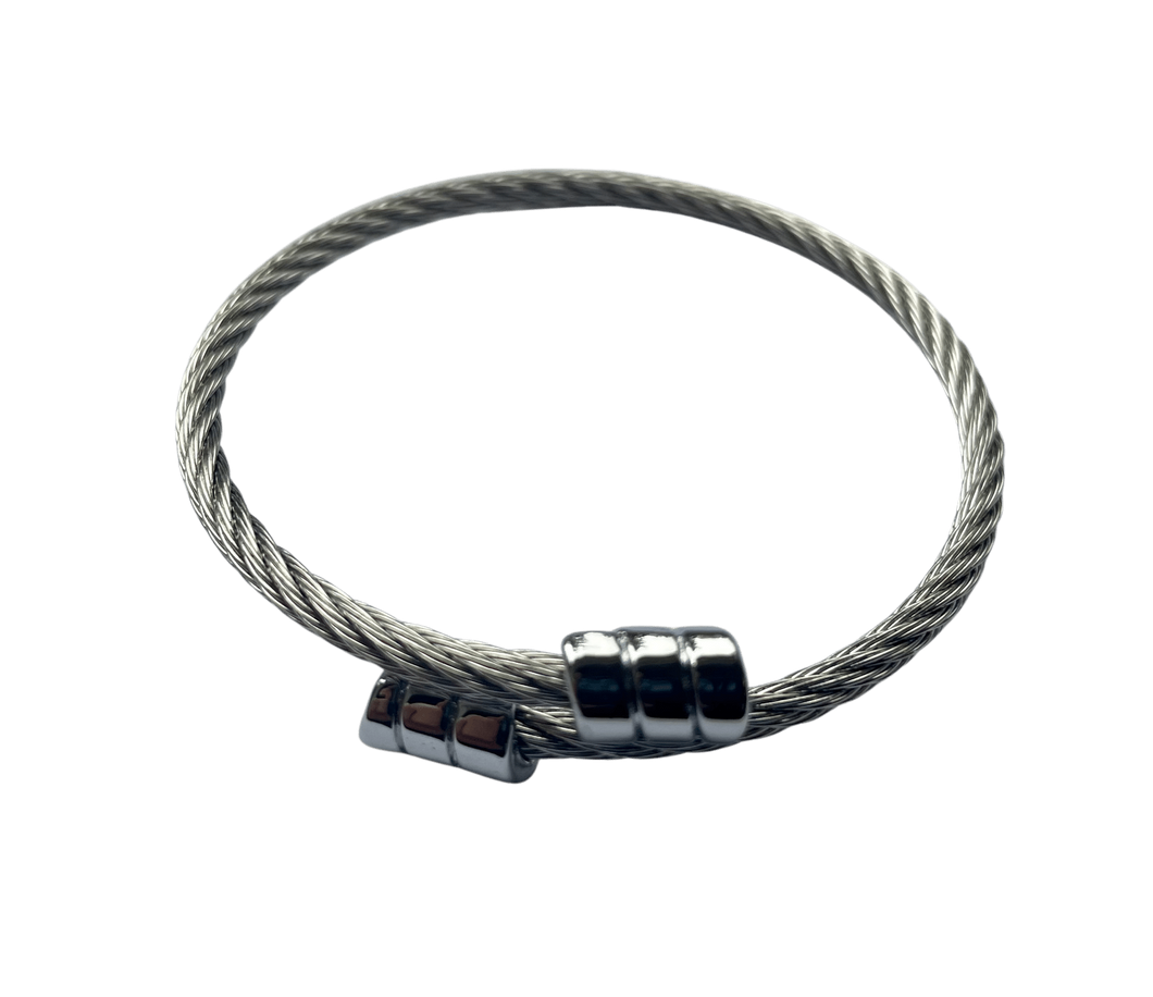 Cable Expanding Bracelet Thin — Stainless Steel