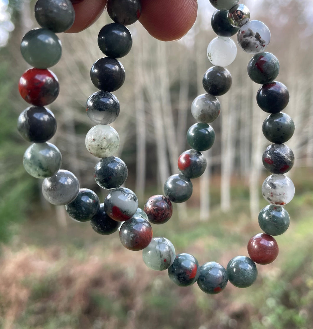 Fancy Mineral Stretch — Green and Red Agate